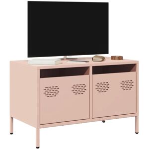 vidaXL Pink 68x39x43.5 cm Cold-rolled Steel TV Cabinet - TV Unit vidaXL Pink 68x39x43.5 cm Cold-rolled Steel TV Cabinet - TV Unit