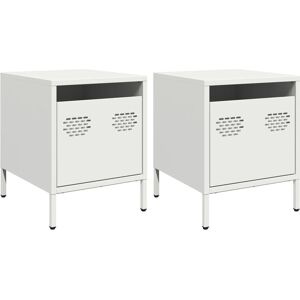 vidaXL Sengebord 2 stk Hvid - Sengebord vidaXL Sengebord 2 stk Hvid - Sengebord