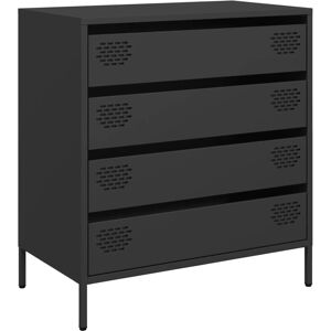 vidaXL 851286 Buffet en Acier Noir - Rangement Salon - Publicité vidaXL 851286 Buffet en Acier Noir - Rangement Salon - Publicité