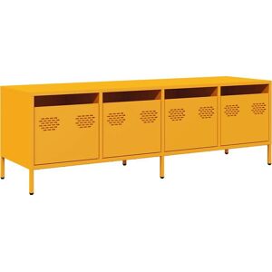 vidaXL TV Schrank Senfgelb 135x39x43,5 cm Kaltgewalzter Stahl - TV Schrank vidaXL TV Schrank Senfgelb 135x39x43,5 cm Kaltgewalzter Stahl - TV Schrank