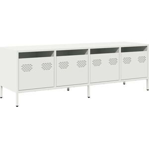 vidaXL TV-Schrank Weiß 135x39x43,5 cm Kaltgewalzter Stahl - TV Schrank vidaXL TV-Schrank Weiß 135x39x43,5 cm Kaltgewalzter Stahl - TV Schrank