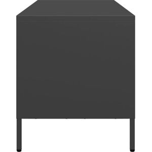 vidaXL 851316 Black TV Cabinet - TV Stand with Steel Frame vidaXL 851316 Black TV Cabinet - TV Stand with Steel Frame