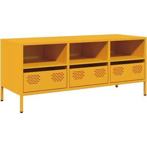 vidaXL TV Schrank Senfgelb - Stahl, 101,5x39x43,5 cm vidaXL TV Schrank Senfgelb - Stahl, 101,5x39x43,5 cm