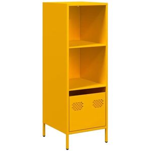 vidaXL Highboard Mustard Yellow 35x39x103.5 cm Steel - Highboard vidaXL Highboard Mustard Yellow 35x39x103.5 cm Steel - Highboard