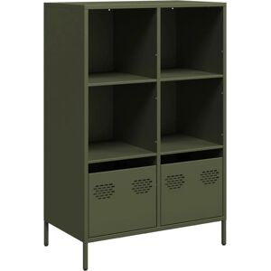 vidaXL Buffet en acier vert olive 68x39x103,5 cm - Rangement pour maison & bureau - Publicité vidaXL Buffet en acier vert olive 68x39x103,5 cm - Rangement pour maison & bureau - Publicité