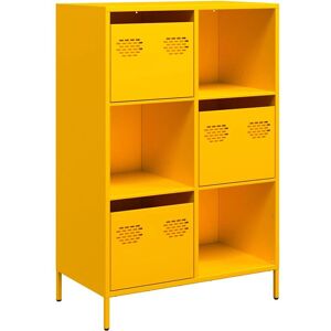 VidaXL 851409 Dulap din oțel galben muștar pentru living - Living Room Sideboard VidaXL 851409 Dulap din oțel galben muștar pentru living - Living Room Sideboard