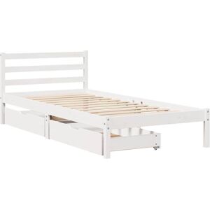 vidaXL Bedframe met Laden Wit 90x190 cm - Bedtype vidaXL Bedframe met Laden Wit 90x190 cm - Bedtype