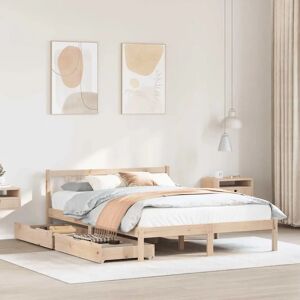 VIDAXL Pine Bed Frame with Storage - Bed Type VIDAXL Pine Bed Frame with Storage - Bed Type
