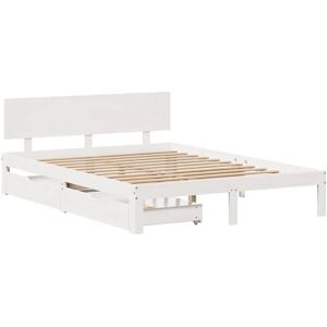 vidaXL Bed Frame with Drawers White - 120x190 cm - Bed Type vidaXL Bed Frame with Drawers White - 120x190 cm - Bed Type
