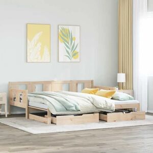 vidaXL Daybed with Trundle - Daybed with Storage Drawers - Daybed with Trundle vidaXL Daybed with Trundle - Daybed with Storage Drawers - Daybed with Trundle