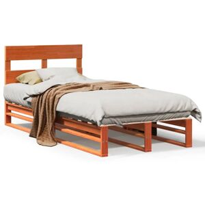vidaXL Bettgestell Wachsbraun 140x200cm - Bettgestell vidaXL Bettgestell Wachsbraun 140x200cm - Bettgestell
