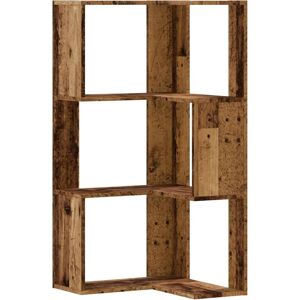 vidaXL Eck-Bücherregal - Altholz 3 Böden vidaXL Eck-Bücherregal - Altholz 3 Böden