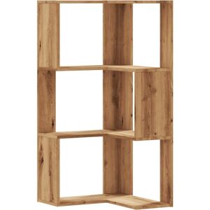vidaXL Corner Bookcase 3 Shelves Artisan Oak - Storage Furniture vidaXL Corner Bookcase 3 Shelves Artisan Oak - Storage Furniture