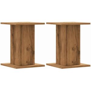 vidaXL Artisanal Oak Speaker Stands - Speaker Stands vidaXL Artisanal Oak Speaker Stands - Speaker Stands