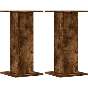 VidaXL Speaker Stands - Smoked Oak - 30x30x60 cm - Engineered Wood VidaXL Speaker Stands - Smoked Oak - 30x30x60 cm - Engineered Wood
