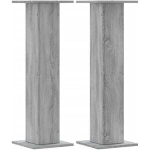 vidaXL Grey Sonoma Speaker Stands - 30x30x95 cm - Floor Stand vidaXL Grey Sonoma Speaker Stands - 30x30x95 cm - Floor Stand