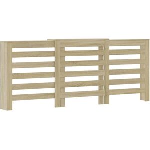 vidaXL Radiator Cover Sonoma Oak - Modern Slatted Design - Radiator Shelf vidaXL Radiator Cover Sonoma Oak - Modern Slatted Design - Radiator Shelf