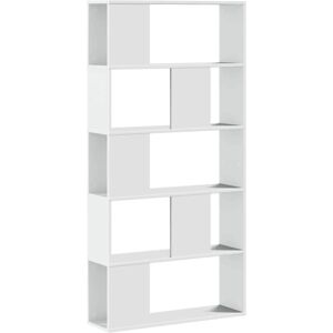 vidaXL 852771 Wit 5-laags Boekenkast - Opbergmeubel vidaXL 852771 Wit 5-laags Boekenkast - Opbergmeubel