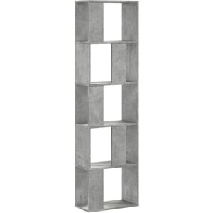 vidaXL 852783 betongrå 5-etasjes bogreol - Bogreol vidaXL 852783 betongrå 5-etasjes bogreol - Bogreol