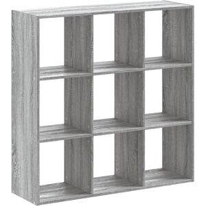 vidaXL Grey Sonoma 102x32x102 cm Bookcase - Book Storage Furniture vidaXL Grey Sonoma 102x32x102 cm Bookcase - Book Storage Furniture