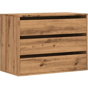 vidaXL Brown Oak Corner Chest of Drawers - Storage Cabinet vidaXL Brown Oak Corner Chest of Drawers - Storage Cabinet