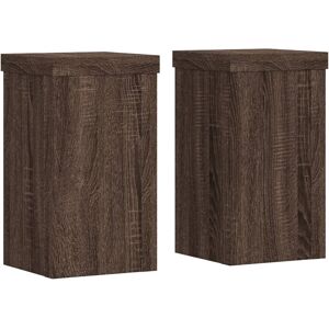 vidaXL Brown Oak 10x10x18 cm Plant Stand - Plant Type vidaXL Brown Oak 10x10x18 cm Plant Stand - Plant Type