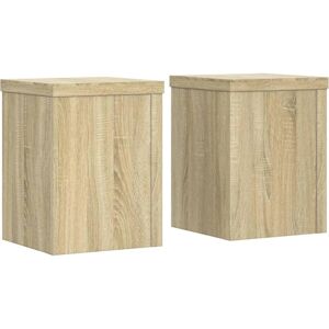 vidaXL Plant Stand 2 pcs Sonoma Oak 15x15x20 cm Engineered Wood - Plant Stand vidaXL Plant Stand 2 pcs Sonoma Oak 15x15x20 cm Engineered Wood - Plant Stand