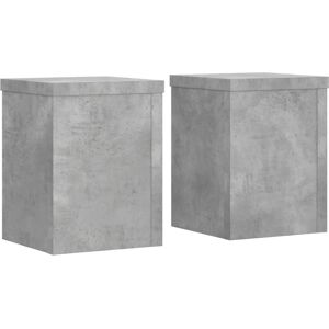 vidaXL Plant Stand 2 pcs. Concrete Grey 15x15x20 cm Engineered Wood - Plant Stand vidaXL Plant Stand 2 pcs. Concrete Grey 15x15x20 cm Engineered Wood - Plant Stand
