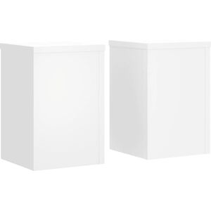 vidaXL Plant Stand 20x20x30cm White Engineered Wood - Plant Holder vidaXL Plant Stand 20x20x30cm White Engineered Wood - Plant Holder