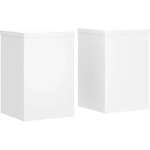 vidaXL Plant Stand 2 pcs White 25x25x35 cm - Plant Holder Garden Support vidaXL Plant Stand 2 pcs White 25x25x35 cm - Plant Holder Garden Support