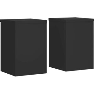 vidaXL Plant Stand 2 pcs Black 25x25x35 cm Engineered Wood - Plant Stand vidaXL Plant Stand 2 pcs Black 25x25x35 cm Engineered Wood - Plant Stand
