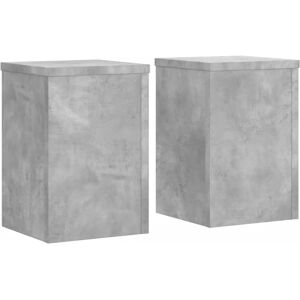 vidaXL Plant Stand 2 pcs Concrete Grey 25x25x35 cm Engineered Wood - Plant Stand vidaXL Plant Stand 2 pcs Concrete Grey 25x25x35 cm Engineered Wood - Plant Stand