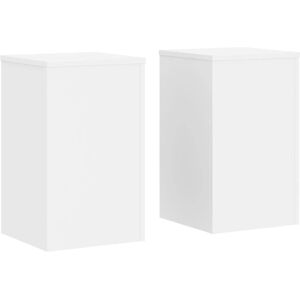 vidaXL Plant Stand 2 pcs White 30x30x50 cm Engineered wood - Plant Stand vidaXL Plant Stand 2 pcs White 30x30x50 cm Engineered wood - Plant Stand