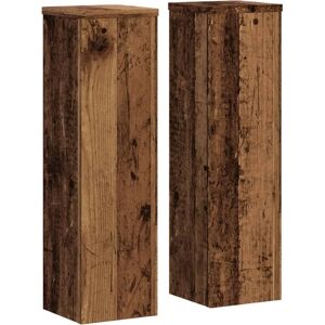 vidaXL Plant Stand 2pcs Reclaimed Wood 17x17x60 cm - Plant Stand vidaXL Plant Stand 2pcs Reclaimed Wood 17x17x60 cm - Plant Stand