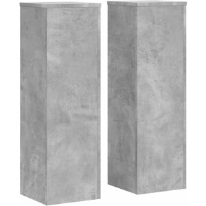 vidaXL Plant Stand 2pcs Concrete Grey 25x25x80 cm - Plant Type vidaXL Plant Stand 2pcs Concrete Grey 25x25x80 cm - Plant Type