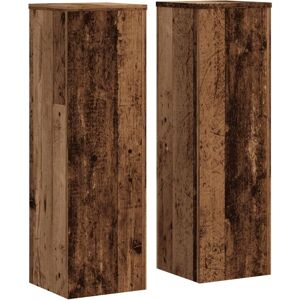 vidaXL Plant Stand 2pcs Old Wood 25x25x80 cm - Indoor Plant Support vidaXL Plant Stand 2pcs Old Wood 25x25x80 cm - Indoor Plant Support