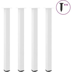 vidaXL Weiße Stahl Kaffeetischbeine - Möbelbeine für schwere Platten vidaXL Weiße Stahl Kaffeetischbeine - Möbelbeine für schwere Platten