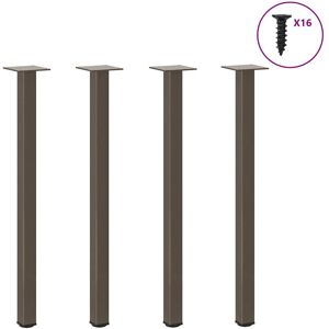 vidaXL 4012459 Tafelpoten - Staal, Bruin - Tafelpoten vidaXL 4012459 Tafelpoten - Staal, Bruin - Tafelpoten