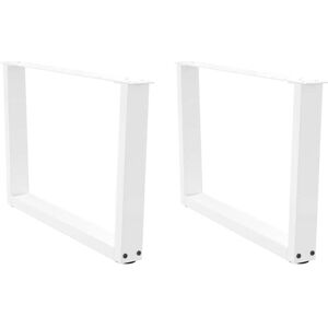 vidaXL V-Shape Dining Table Legs - Steel, White, 70x(42-43.3)cm vidaXL V-Shape Dining Table Legs - Steel, White, 70x(42-43.3)cm