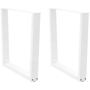 vidaXL White Steel V-Shape Table Legs - Table Type vidaXL White Steel V-Shape Table Legs - Table Type