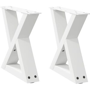 vidaXL Coffee Table Legs - White - 30x(30-31.3) cm - Coffee Table Legs vidaXL Coffee Table Legs - White - 30x(30-31.3) cm - Coffee Table Legs