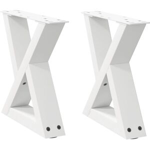 vidaXL Coffee Table Legs - White - 40x(30-31.3)cm - Steel vidaXL Coffee Table Legs - White - 40x(30-31.3)cm - Steel