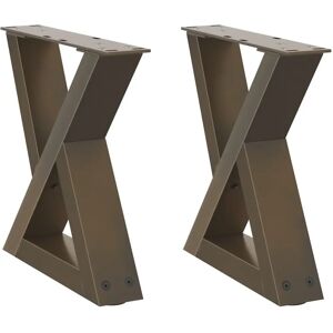 vidaXL Coffee Table Legs - 2 pcs Natural Steel 40x30-31.3 cm vidaXL Coffee Table Legs - 2 pcs Natural Steel 40x30-31.3 cm