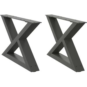 vidaXL Coffee Table Legs - 50 x (30-31.3) cm - Anthracite Steel vidaXL Coffee Table Legs - 50 x (30-31.3) cm - Anthracite Steel