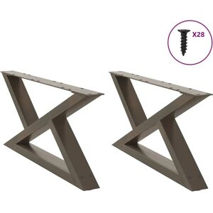 vidaXL Coffee Table Legs - Brown - 70 x (30-31.3) cm vidaXL Coffee Table Legs - Brown - 70 x (30-31.3) cm