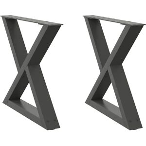 vidaXL Coffee Table Legs - 50x(42-43.3) cm - Anthracite - Steel vidaXL Coffee Table Legs - 50x(42-43.3) cm - Anthracite - Steel