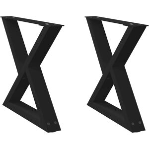 vidaXL Kahvailpöytätaljat - Mustat - 2 kpl, 60x(42-43,3) cm vidaXL Kahvailpöytätaljat - Mustat - 2 kpl, 60x(42-43,3) cm
