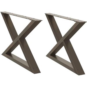 vidaXL Coffee Table Legs - Natural Steel - 70x(42-43.3) cm vidaXL Coffee Table Legs - Natural Steel - 70x(42-43.3) cm