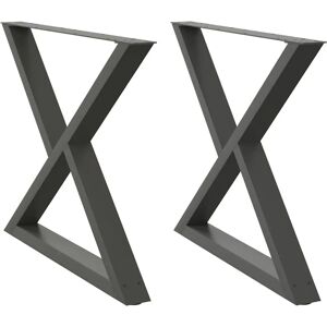 vidaXL Anthracite Steel Coffee Table Legs - 2 pcs vidaXL Anthracite Steel Coffee Table Legs - 2 pcs