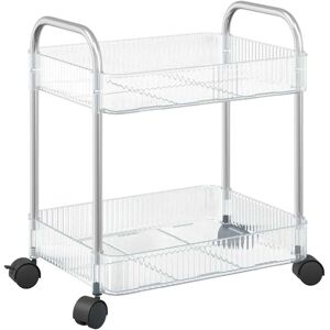 vidaXL Opbevaringsvogn 2-etasjes Transparent akryl - Storage trolley vidaXL Opbevaringsvogn 2-etasjes Transparent akryl - Storage trolley